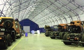 Строительство ангаров для грузовых авто