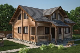 Проекты домов 6х7 из оцилиндрованного бревна в Севастополе