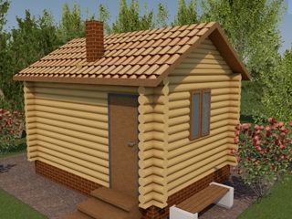 Проекты бань из бревна 3х3