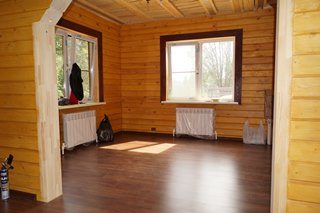 Фото процесса ремонта деревянного загородного дома