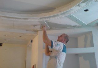 Монтаж потолка из гипсокартона в Севастополе