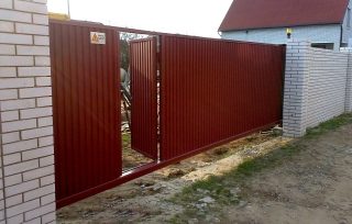 Механические откатные ворота без автоматики
